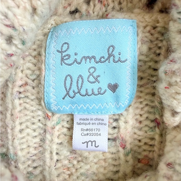 NWOT Anthropologie Cream Cable Knit Cowl Neck Sweater - Picture 10 of 12